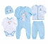 Детский комплект с пяти предметов для новорожденных КП 218 Бемби интерлок зеленый-белый-рисунок 3