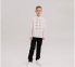 Детская этно-рубашка вышивка для мальчика с длинным рукавом РБ 171 Бемби молочный 1