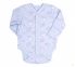 Детский боди для новорожденных БД 127 Бемби интерлок голубой-рисунок 0