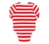 Боди с длинным рукавом для новорожденных БД 201 Бемби красный-белый-полоска 0