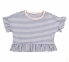 Детская летняя футболка для девочки ФБ 828 Бемби синий-рисунок 0