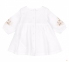Дитячий комплект для хрещення на дівчинку з вишивкою КП 288 Бембі білий-бежевий 3