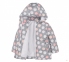 Дитяча зимова куртка для дівчинки КТ 266 Бембі сірий-рожевий-малюнок 1