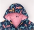 Детская осенняя куртка универсальная КТ 314 Бемби синий-розовый-рисунок 1