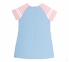 Детское летнее платье на девочку ПЛ 314 Бемби голубой-светло-розовый 1