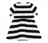 Детское платье для девочки ПЛ 344 Бемби черный-белый-полоска 0