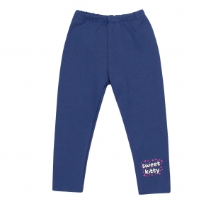 Детские штаны (лосины) для девочки ШР 267 ТМ Бемби интерлок синий