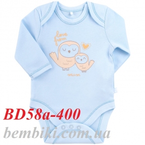Боди с длинным рукавом для новорожденных БД 58а Бемби голубой