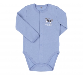 Боди с длинным рукавом для новорожденных БД 59а Бемби байка голубой-печать