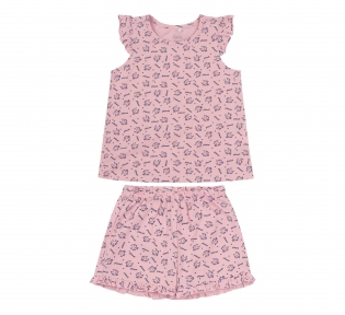 Детская летняя пижама ПЖ 48 Бемби розовый-рисунок