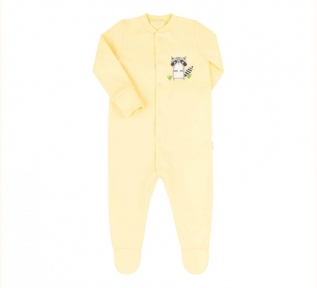 Дитячий комбінезон для новонароджених КБ 122 Бембі байка жовтий-друк