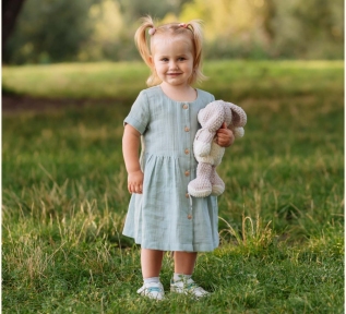 Детское платье для девочки ВЛ 376 Бемби муслин мятный