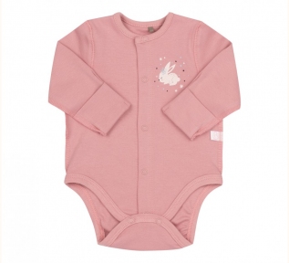 Детское боди с длинным рукавом для новорожденных БД 202 Бемби розовый(30E)