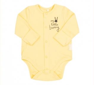 Дитячий боді з довгим рукавом для новонароджених БД 202 Бембі жовтий(50E)
