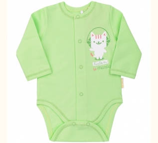 Боди с длинным рукавом для новорожденных БД 59а Бемби байка зеленый