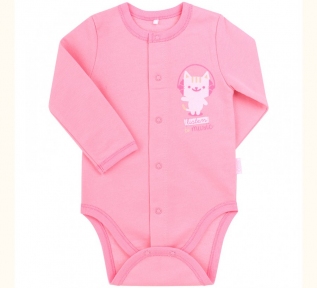Боди с длинным рукавом для новорожденных БД 59а Бемби байка розовый