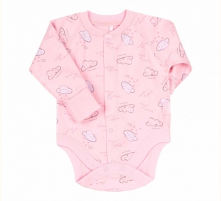Боди с длинным рукавом для новорожденных БД 69 Бемби розовый-рисунок