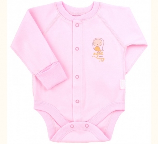 Боді з довгим рукавом для новонароджених БД 69 Бембі рожевий