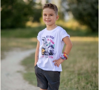 Детская летняя футболка для мальчика ФБ 803 Бемби белый