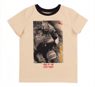 Детская летняя футболка для мальчика ФБ 803 Бемби бежевый