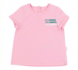 Детская летняя футболка для девочки ФБ 809 Бемби розовый