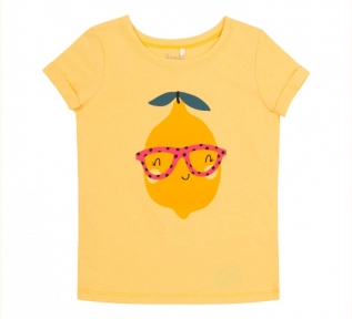 Детская летняя футболка для девочки ФБ 813 Бемби светло-желтый