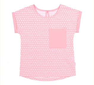 Детская летняя футболка для девочки ФБ 814 Бемби светло-розовый