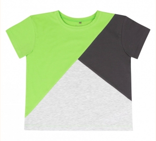 Детская футболка на мальчика ФБ 869 Бемби супрем салатово-серый