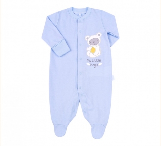 Детский комбинезон для новорожденных КБ 122 Бемби интерлок голубой