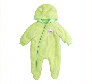 Детский комбинезон для новорожденных КБ 140 Бемби махра зеленый