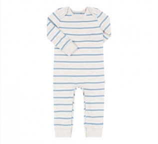 Дитячий комбінезон чоловічок з довгим рукавом для новонароджених КБ 149 Бембі сірий-синій