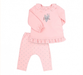 Детский костюмчик для девочки КС 723 Бемби розовый-рисунок