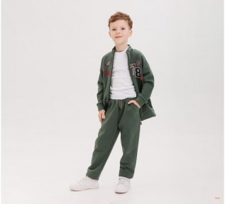 Дитячий спортивний костюм для хлопчика КС 747 Бембі зелений