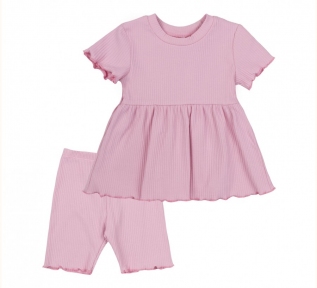 Детский летний костюмчик для девочки КС 784 Бемби светло-розовый