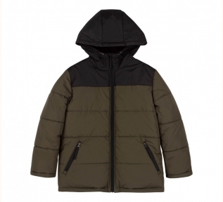 Дитяча зимова куртка для хлопчика КТ 295 Бембі хакі-чорний