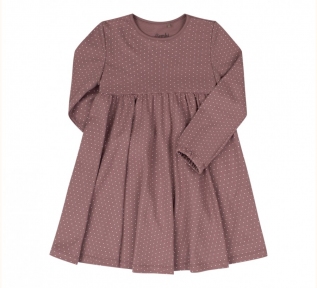 Детское платье для девочки ПЛ 327 Бемби коричневый-рисунок