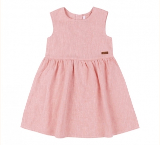 Детское платье для девочки ПЛ 358 Бемби лен абрикосовый
