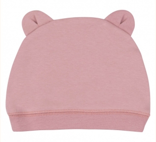 Дитяча шапочка для новонароджених ШП 76 Бембі інтерлок рожевий-рожевий