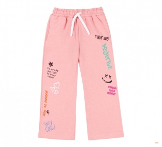 Детские спортивные штаны ШР 807 Бемби розовая-печать