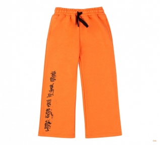 Детские спортивные штаны ШР 807 Бемби оранжевая-печать