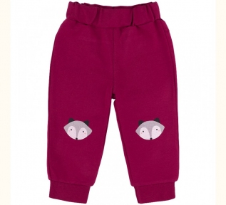 Детские спортивные штанишки на девочку ШР 514 Бемби трикотаж двунитка малиновый