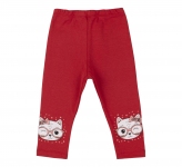 Детские штаны (лосины) для девочки ШР 267 ТМ Бемби интерлок красный