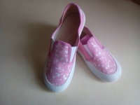 Дитячі мокасини Waldi Віка 6 рожеві білий носок для дівчинки
