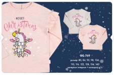 Дитяча футболка на дівчинку ФБ 749 Бембі інтерлок меланж-рожевий