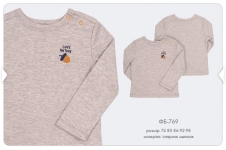 Дитяча футболка для хлопчика ФБ 769 Бембі інтерлок меланж-сірий