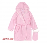 Дитячий комплект халат і мочалка КП 256 Бембі махра рожевий