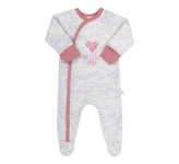 Детский комбинезон для новорожденных КБ 189 Бемби светло-серый-розовый