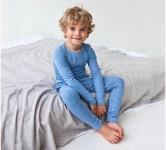 Детские термо штаны для мальчика ШР 289 ТМ Бемби рибана голубой-серый-рисунок