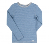 Дитяча термо футболка з довгим рукавом ФБ 723 Бембі рібана блакитний-сірий-малюнок