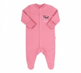 Детский комбинезон для новорожденных КБ 122 Бемби байка розовая-печать